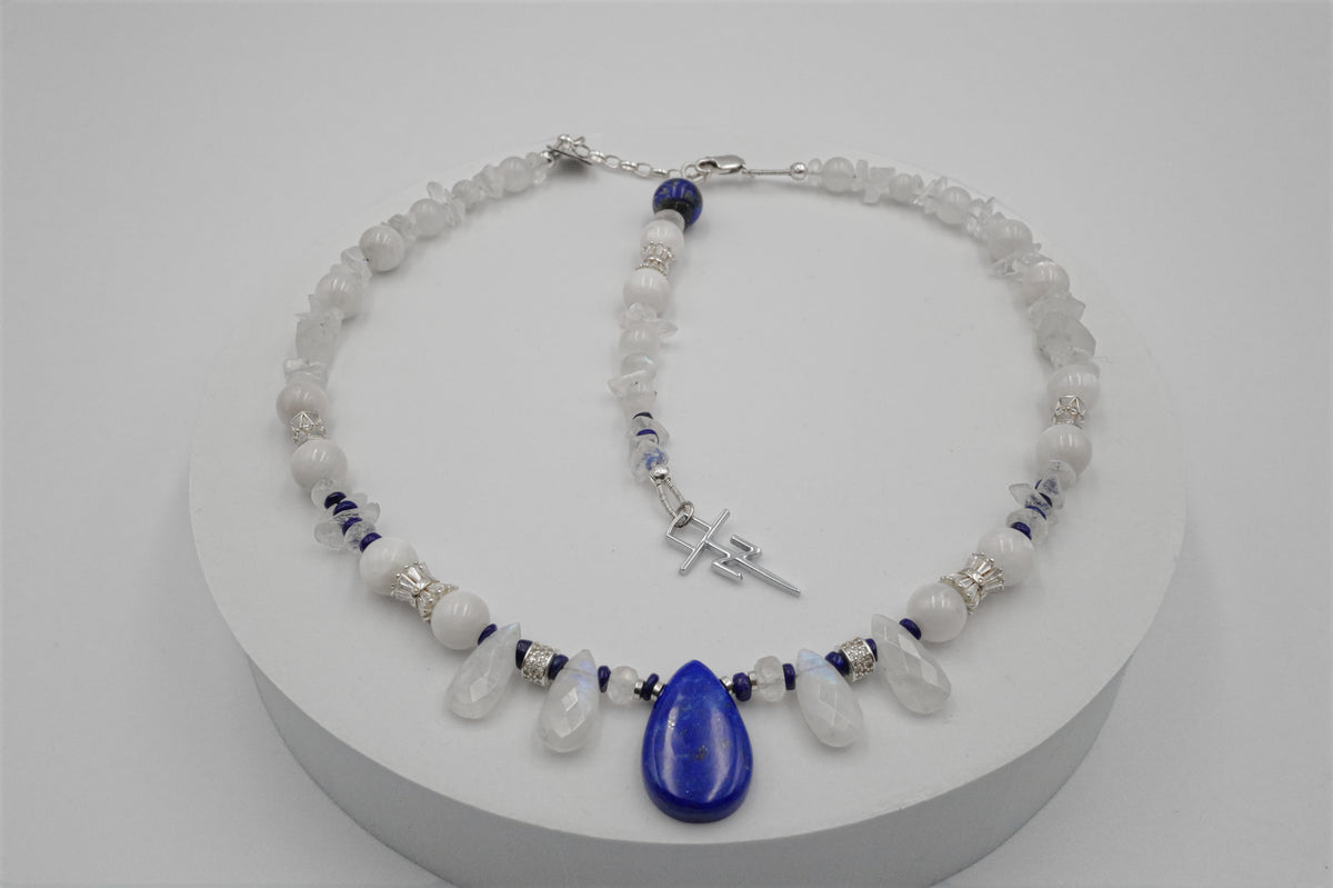 Blue Galaxy Within Choker Necklace - Tania Nerol